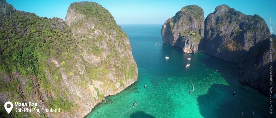 View of Maya Bay's reef, Koh Phi Phi