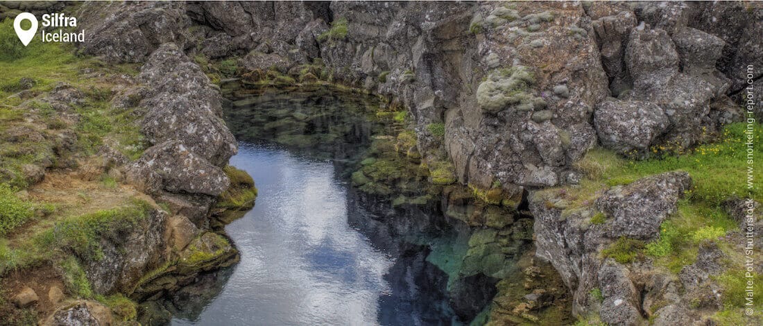 The Silfra fissure, Iceland