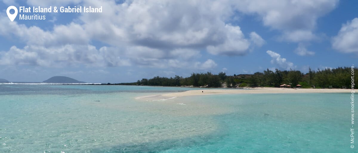 The lagoon seen from Gabriel Island beach.