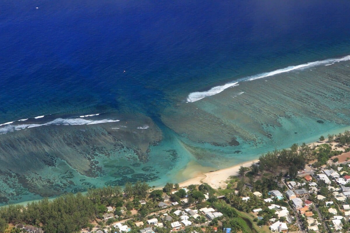 Vue aérienne de la passe de l'Hermitage.