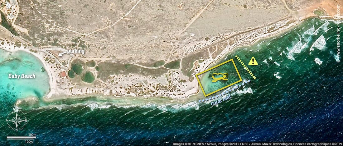 Colorado Point snorkeling map