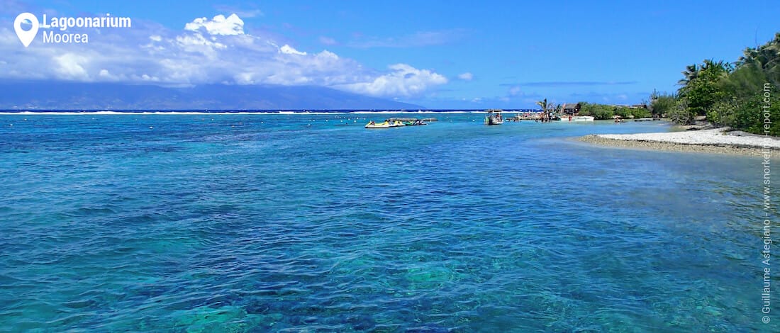 Vue sur le Lagoonarium et le motu Ahi