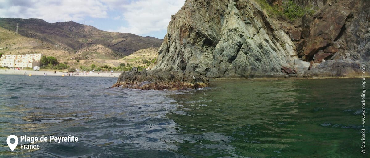 Falaises de la plage de Peyrefite et sentier sous-marin