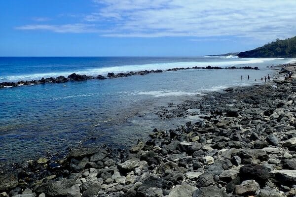 Rocky pool in Reunion Island