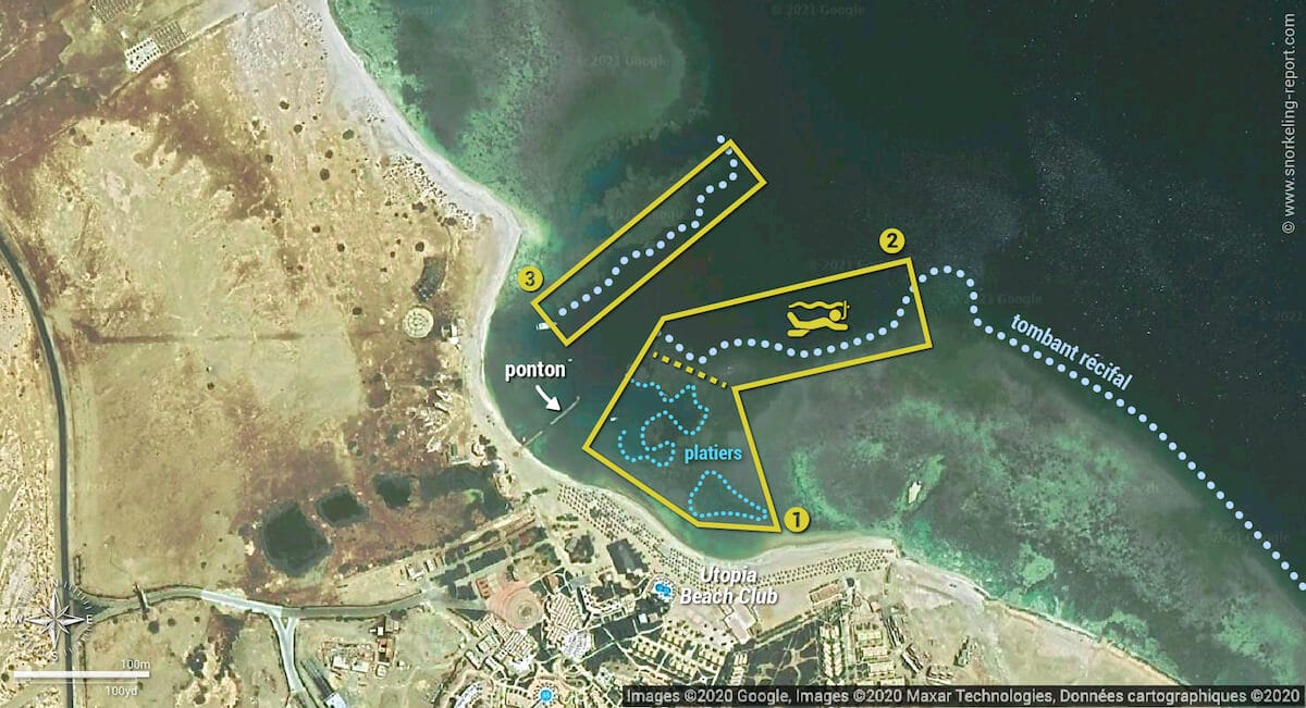 Carte snorkeling au Utopia Beach Club