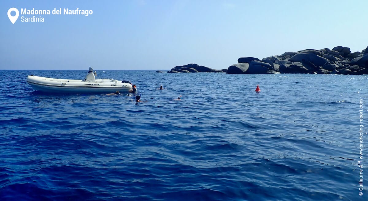 The buoy localizing Madonna del Naufrago