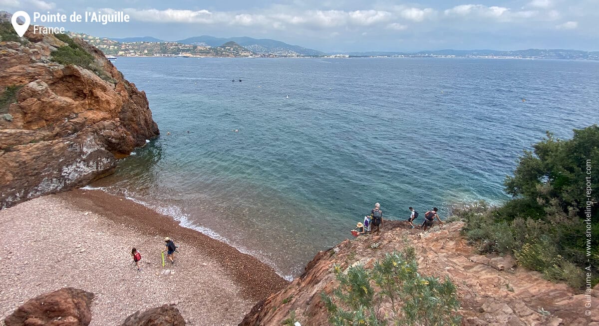 La plage et le sentier sous-marin de la Pointe de l'Aiguille