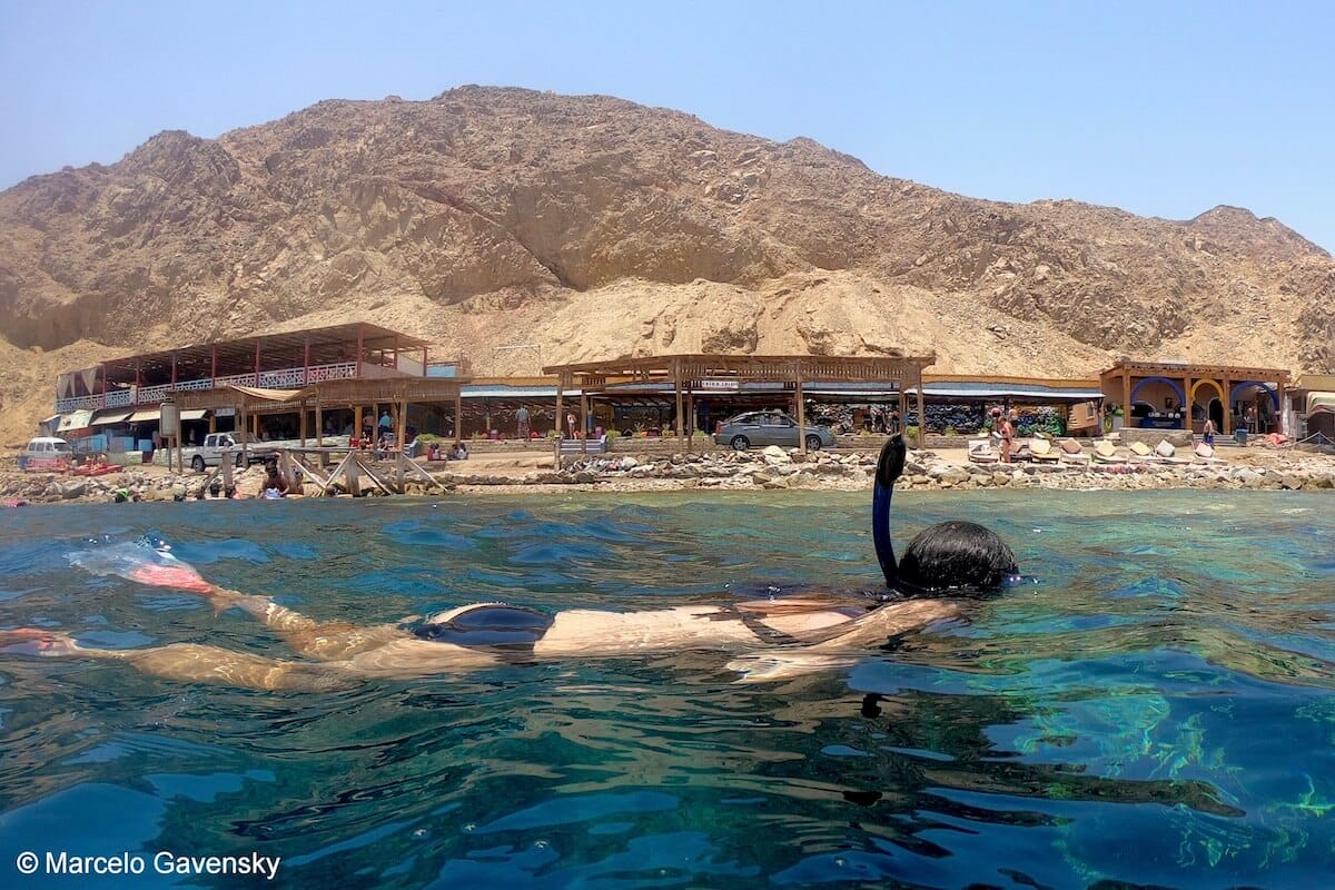 Snorkeler in Dahab's Blue Hole