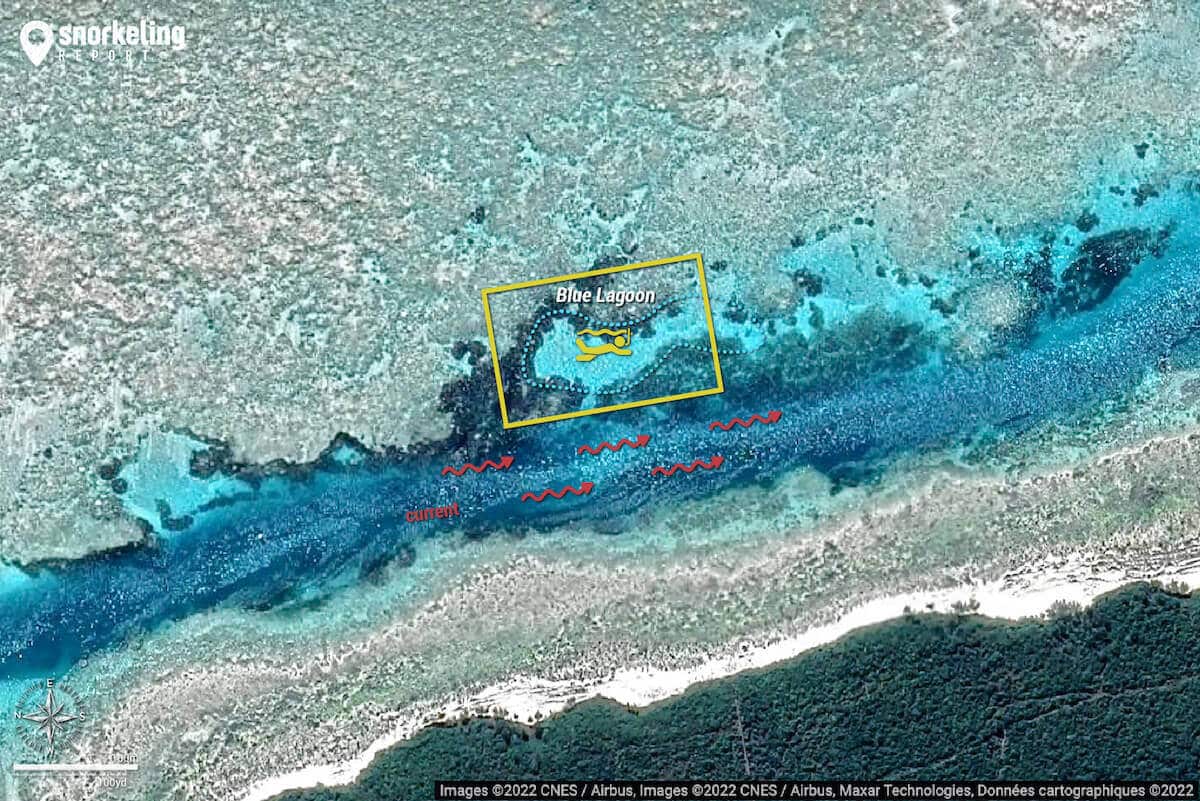 Blue Lagoon snorkeling map, Zanzibar