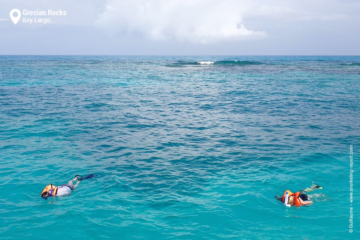 Snorkelers at Grecian Rocks