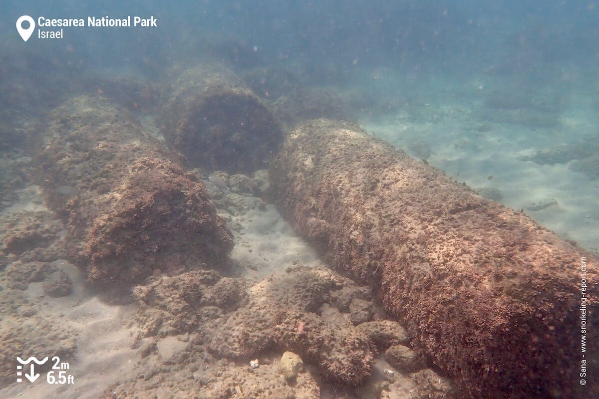 Archaeological remains at Caesarea National Park